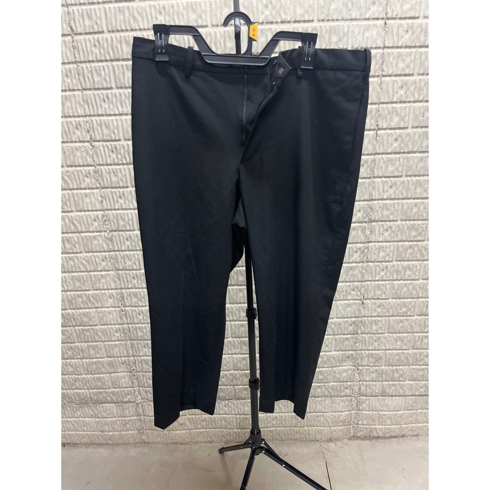 Uniqlo Black Smart Ankle Pants Womens Size L‎ Stretch Tapered Trousers 453930